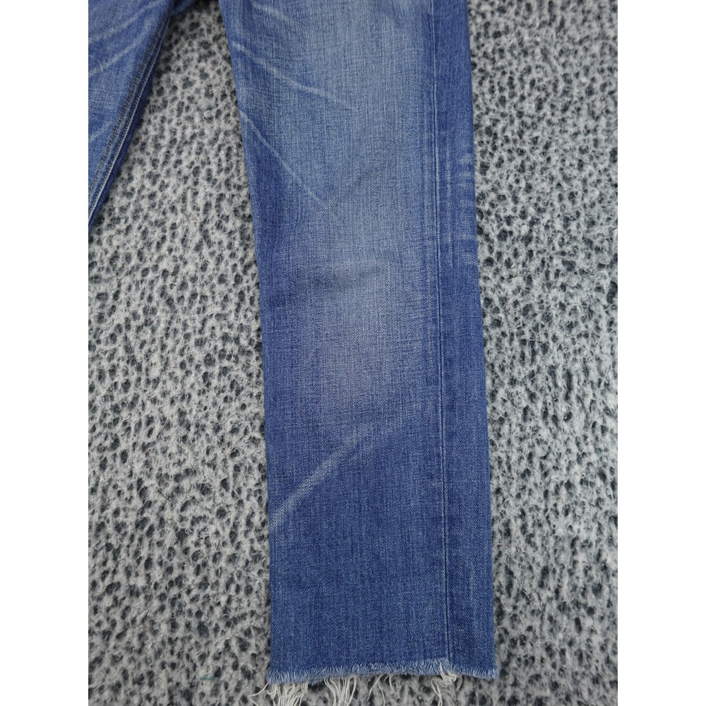 Rag & Bone Dre Slim Boyfriend Jeans Womens 27 Blue Raw Hem Distressed - Picture 3 of 14